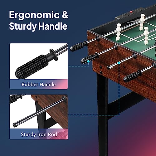 PEXMOR 10-in-1 Multi Game Table for Adults, 48" Combo Game Table for Game Room, Game Table Set for Family w/Hockey, Foosball, Pool, Ping Pong, Shuffleboard, Chess, Checkers, Bowling, Backgammon