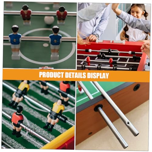 BESPORTBLE 3pcs Soccer Machine Pole Table Football Game Accessory Metal Operation Handle Replacement Rod Ergonomic Design
