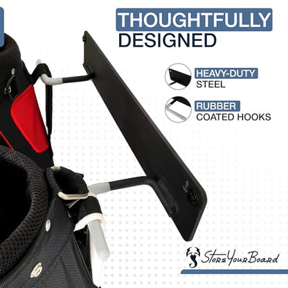 StoreYourBoard BLAT 2 Golf Bag Wall Mount | Home & Garage Storage Hooks | Golf Bag Holder | Heavy-Duty Wall Mount Organizer for Golf Bags & Accessories - style: 2 Bags