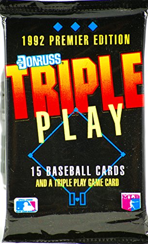 1992 - Leaf Inc - MLB - Premier Edition - Don Russ Triple Play Pack - 15 Baseball Cards & a Triple Play Game Card - OOP - Mint - Rare - Collectible