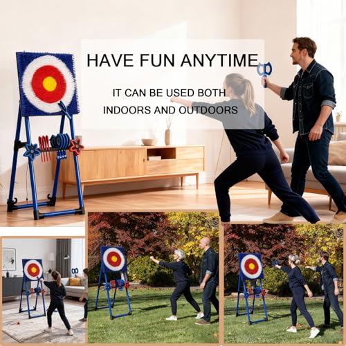 Party Games Axe Throwing Game for Backyard,Lawn Darts Fun Games for Adults and Family,Outside,Indoor,Beach,Yard,Camping,Carnival Games for Elderly,Children, Teenagers,Safe Material, Portable