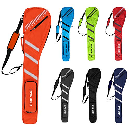 Big Teeth Golf Sunday Bag, Small Golf Bag Lightweight, Par 3 Golf Bag for A Few Clubs Driving Range, Practice with Carry Shoulder Strap Foldable Multi-Colour - color: Custom