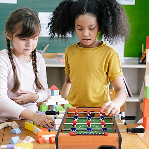 GLACER 20 Inch Foosball Table, Wood Indoor Soccer Table with 2 Footballs & Score Keepers, Portable Tabletop Soccer Game Set, Mini Foosball Table for Home, Game Room, Party, Kids & Adults