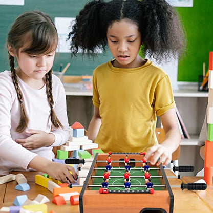 GLACER 20 Inch Foosball Table, Wood Indoor Soccer Table with 2 Footballs & Score Keepers, Portable Tabletop Soccer Game Set, Mini Foosball Table for Home, Game Room, Party, Kids & Adults