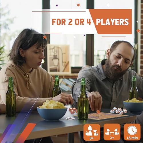 FoxMind Games: Sports Dice Basketball, a Fast-paced dice Game for Kids and Adults. Race to Score Points and Win The Game. Easy to Learn, exciting to Play. 2–4 Players Ages 8+ - style: Basketball