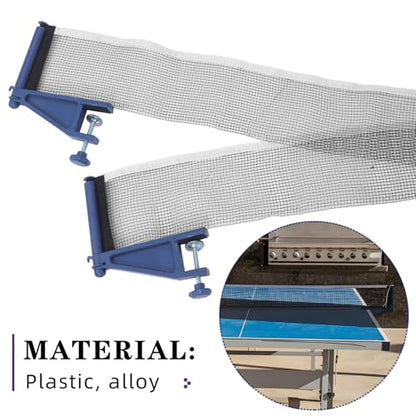 balacoo Thickened Table Tennis Net and Post Set with Clamps Mesh Fabric for Indoor Outdoor Use Quick Setup and Easy Disassembly Fits All Standard Pingpong Tables for Home and Professional