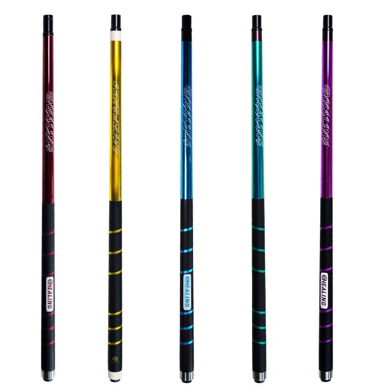 100% Carbon Fiber Shaft Billiard Cue 58" 19-21oz 1/2 Joint Carbon Fiber Pool Cue Stick 12.9mm Cue Tip - color: Yellow