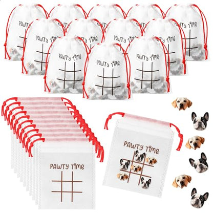 Sotiff 36 Sets Dog Tic Tac Games for Kids Dog Party Favors Goody Bag Stuffers Classroom Exchange Gifts Outdoor Indoor Activities for Adults Kids School - style: Dog
