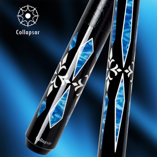 Collapsar CA Pool Stick with 1X1 Hard Case,58" Maple Professional Billiard Cue Stick,19-21 oz Pool Cue Set - color: CA002+Joint Protector+Hard Case, size: 20 ounce