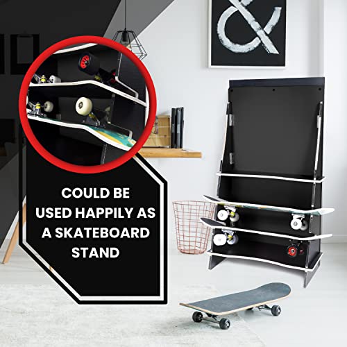 Kids Jumping Ramp for Skateboard, Bike, Scooter, BMX, RC Car and Dirt Bike, 42.91 in, Black - color: Black, size: L300