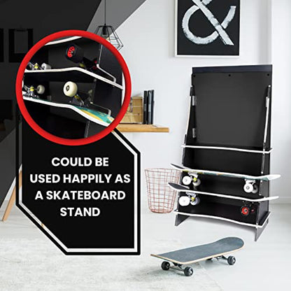 Kids Jumping Ramp for Skateboard, Bike, Scooter, BMX, RC Car and Dirt Bike, 42.91 in, Black - color: Black, size: L300