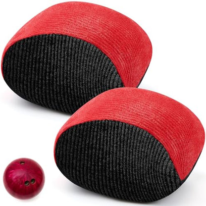 Lewtemi Microfiber Ultra Dry Bowling Grip Ball, 2 Pcs Microfiber Bowling Rosin Bags for Hands for Golf Lifting Rock Climbing Tennis Gymnastics - color: Red and Black