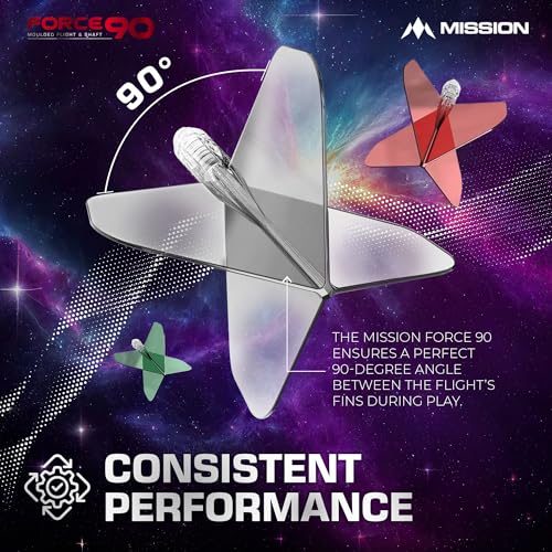 Mission Force 90 - New Moulded Flight & Shaft System - Clear - Standard No2 - size: Medium