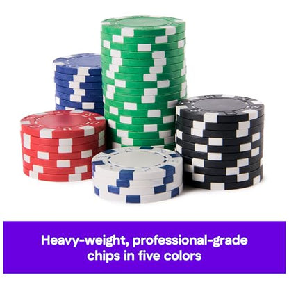 Spin Master Games, Cardinal Classics, 100-Piece Poker Chips Set, Classic Family Board Game, Poker Set for Beginners & Experts, Kids & Family, 2-10 Players, for Ages 8 & Up - style: Heavy Weight 100 pcs Porker Chips