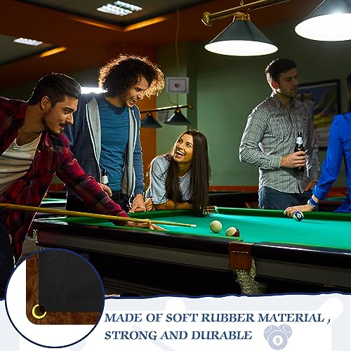 Mixweer Billiard Cloth for 8 ft Pool Table Pre Cut Felt with 6 Cloth Strips and 6 Pool Table Rubber Bumpers for Bars, Clubs, Hotels Replacement - color: Black