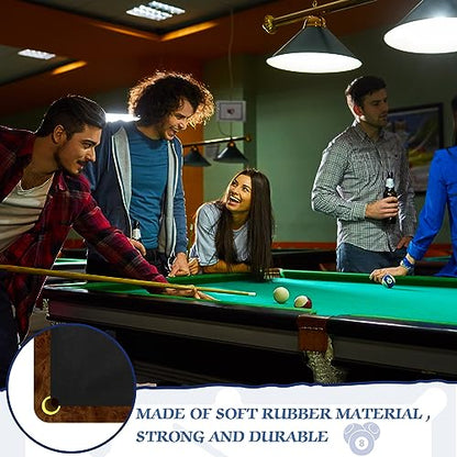 Mixweer Billiard Cloth for 8 ft Pool Table Pre Cut Felt with 6 Cloth Strips and 6 Pool Table Rubber Bumpers for Bars, Clubs, Hotels Replacement - color: Black