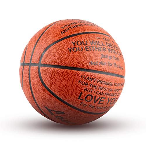 KAAYEE Engraved Basketball for Grandson, Engraved Basketball for Son from Mom Dad, Personalized 29.5" Basketballs Gifts, Custom Christmas Birthday Graduation Back to School Gift for Son from Mom Dad - color: Dad to Son
