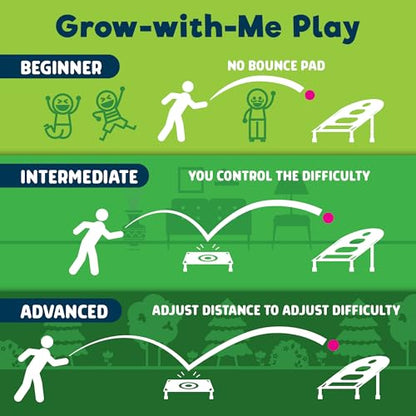 Chuckle & Roar - Family Hop Shot - Outdoor Active Family Game - Dexterity On The Go Challenge - Great for Preschoolers - Ages 3 and Up