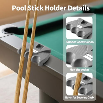 Cue Stick Holder, Portable Weighted Billiard Cue Rack with Chalk Holder, Pool Cue Holder Grey (3 Holes) - style: 3 Holes-Grey