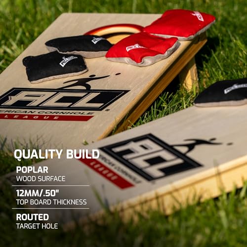 ACL MINI Officially Licensed 1x2 Cornhole Boards - Compact 12" x 24" Travel Size - Premium Play Surface - ACL Dual-Speed Mini Bags - Carry Bag Included