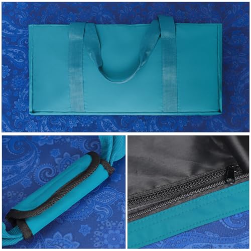 American Mahjong Game Set, 166 Blue Tiles, Blue Bag and Accessories, 4 All-in-One Transparent Rack/Pushers, Mahjong Tile Set - color: Blue