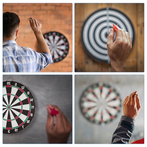 PATIKIL Integrated Dart Shaft & Flights, Pack Lightweight Plastic Dart Flight Set - color: Red