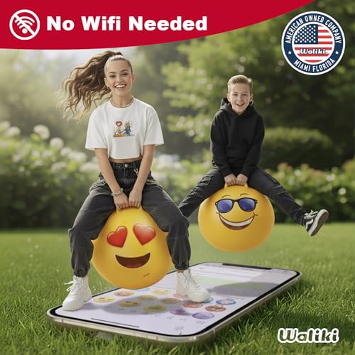 WALIKI Hopper Ball for Teens Ages 10-15 | Hippity Hop | Jumping Hopping Ball | Relay Races | 22” - color: Emoji 1, size: Ages: 10-15 (22")
