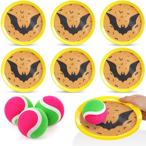 Arrowbash Toss and Catch Ball Game for Kids, 6 Paddles and 4 Sticky Balls, Toddler Baseball Glove & Catch Ball Toys Beach Outdoor Toys Birthday Gift Set for Ages 5 6 7 8-12(6 Pcs,Bat) - style: Bat