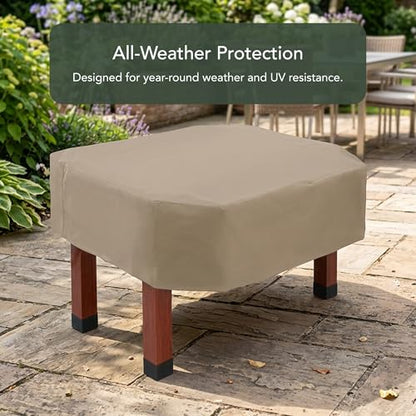 Covermates Foosball Table Cover – Water-Resistant All-Weather Protection, Heavy-Duty Vinyl with Soft Lining, Adjustable Buckle Straps, Indoor Outdoor Game Table Cover, 56W x 52D x 15H, Classic Tan - color: Classic Tan