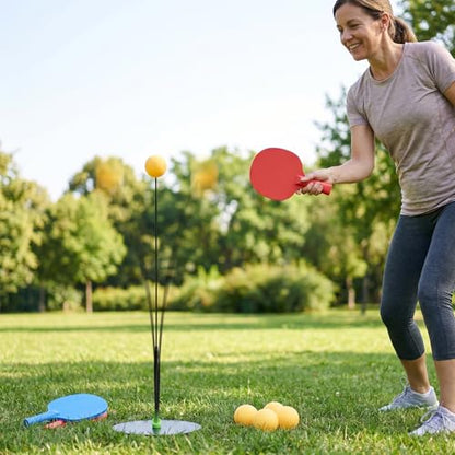 1 Set Hanging Table Tennis Trainer Portable Set with Adjustable Table Tennis Training Equipment for Indoor Solo Practice and Outdoor Recreation