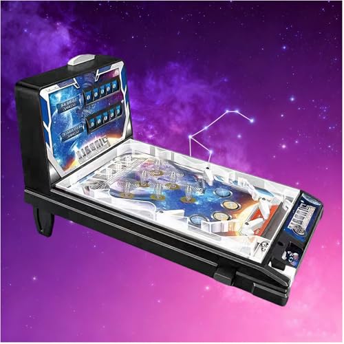 Pinball Machine Game for Kids and Adults, Electronic Arcade Pinball Toy with Lights and Sounds, A Fun Tabletop Puzzle Game for Family