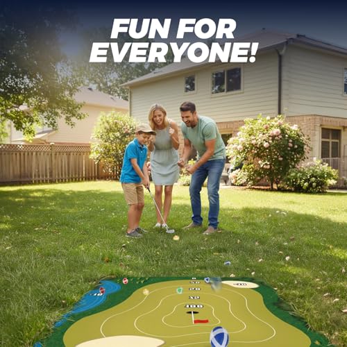 TOY Life Chipping Golf Practice Mats Golf Game Training Mat Indoor Outdoor Games for Adults Family Kids Outdoor Play Equipment Stick Chip Golf Set Backyard Game(Patented) - style: Golf Green Style