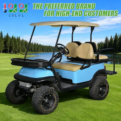 10L0L Golf Cart Front Cargo Basket for EZGO TXT/RXV、Club Car DS/Precedent、Yamaha G22/G29 - Heavy-Duty Steel Mesh Storage Rack, Gas/Electric Compatible - color: Club Car Precedent