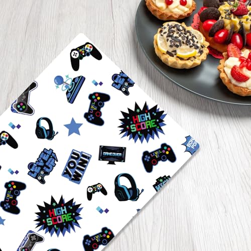 Blue Video Game Party Tablecloth Gamer Birthday Party Supplies Level Up Decorations High Score Video Gaming Theme Table Cover for Dining Banquet Fiesta Picnic Anniversary Wedding Party Decorations - size: Blue