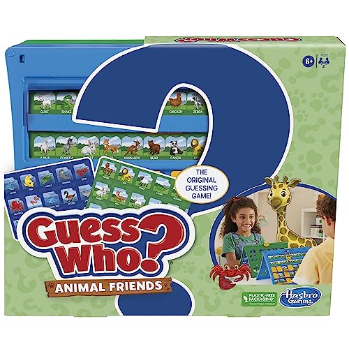 Hasbro Gaming Guess Who? Animal Friends Game | 2 Double-Sided Animal Sheets | 2-Player Board Games for Kids | Easter Gifts for Boys and Girls | Ages 6+ (Amazon Exclusive)