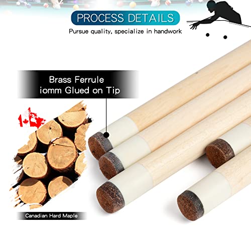 58 Inch 19oz/20oz Maple Billiard Stick Pool Cue Set 13mm Tip, Hardwood Canadian Maple Professional Billiard Pool Cue Stick - color: 20Oz
