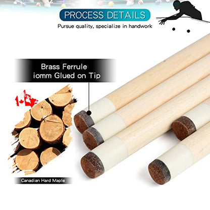 58 Inch 19oz/20oz Maple Billiard Stick Pool Cue Set 13mm Tip, Hardwood Canadian Maple Professional Billiard Pool Cue Stick - color: 20Oz