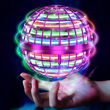 Tikduck Flying Orb Ball 2026 Toys Soaring Hover Boomerang Spinner Hand Controlled Mini Drone Cosmic Globe Spinning Kids Outdoor Fly Toy Birthday Gift Cool Stuff for Boys Girls 6 7 8 9 10+ Year Old - color: Pink