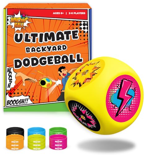 SWOOC Games® - Whomp Ball - Ultimate Backyard Dodgeball - Soft Foam Dice - Yard Games, PE Equipment & Team Building - Outdoor Playground Equipment Dodge Balls - Physical Education for Kids & Adults