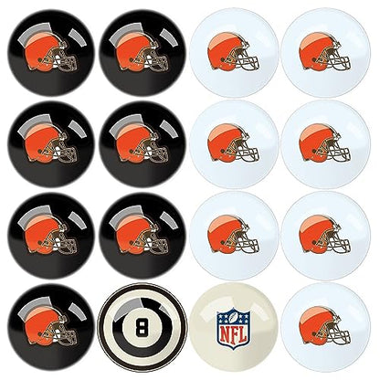 Imperial NFL Billiard Ball Set with Numbers - color: Cleveland Browns, No Color