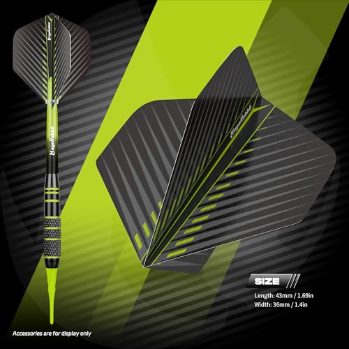 Standard Dart Flights,Dart Flights Set for Soft/Steel Tip Darts.Dart Accessories Kit,Durable & Fade-Resistant,Bulk 66pcs Replacement Dart Flights Pack,