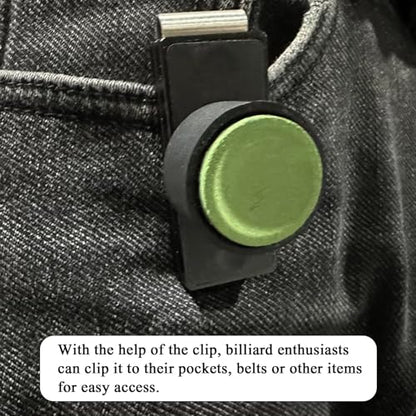LAKE OF FIRE Chalk Holder Pool Billiards, Pool Cue Chalk Holder with Magnetic Belt Clip Snooker Billiard Accessories - color: Black, style: Round