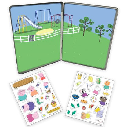 Magnetic Creations Tin: Peppa Pig - Creative Storytelling Playset, 40 Pop-Out Magnets, Beautiful Play Scene, Mix & Play Toy, Kids-Toddlers Ages 3+ - style: Peppa Pig