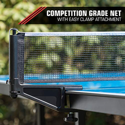 Penn Acadia All-Weather Outdoor-Indoor Table Tennis Table, Professional Quality, Competition Grade Net, 10 Minute Easy Set Up – Ping Pong Table with Playback Mode - perfect for family game room
