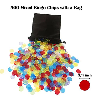 Yuanhe Jumbo Bingo Game Set - 11" Metal Round Cage, 75 Colored Balls, 100 Bingo Cards, 500 Mixed Chips and Master Board for Large Groups, Parties - style: Jumbo Set