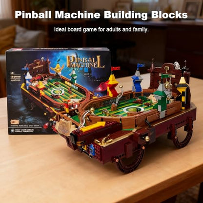 Harry Pinball Machine Building Sets for Adults, Motorized Arcade Board Game with LED Lights, Tabletop Gift Ideas for Movie Fans (2240pcs) - style: Harry Arcade Machine