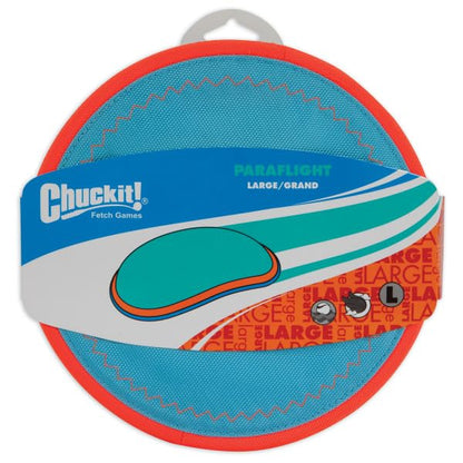 Chuckit! Kick Fetch Ball Dog Toy, Small (6 Inch) and ChuckIt! Paraflight Flying Disc Dog Toy, Large (9.75")