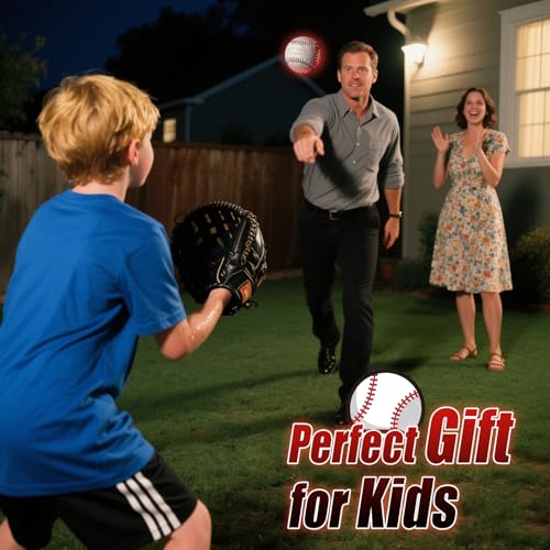 LED Rechargeable Baseball with 9 Lighting Modes Glow in The Dark Baseballs, Baseball Gifts for Boys 6 7 8 9 10 11 12 Years Old Sport Games for Kids Indoor Outdoor Toys for Kids