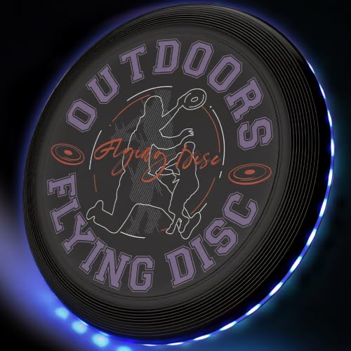 KnLnny Ware LED Flying Disc for Outdoor Games - color: Black-with Lights