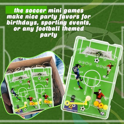 60 Pcs Mini Pinball Machine Football Maze Puzzles Pinball Games Soccer Pinball Toys for Kids Classroom Prizes Children's Day Birthday Football Theme Party Favors